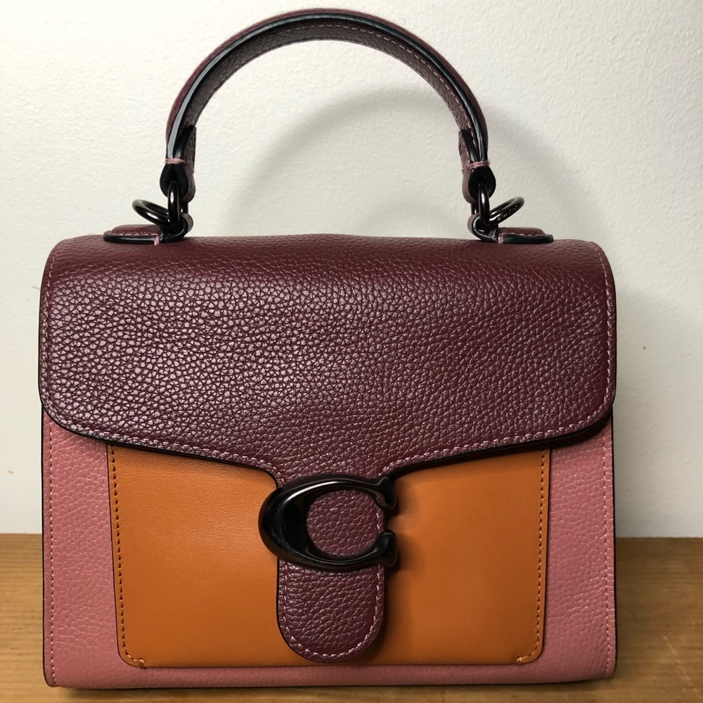 S⭕️LD‼️ Coach Tabby Top Handle 20 in Colorblock Leather - Picture 1 of 12